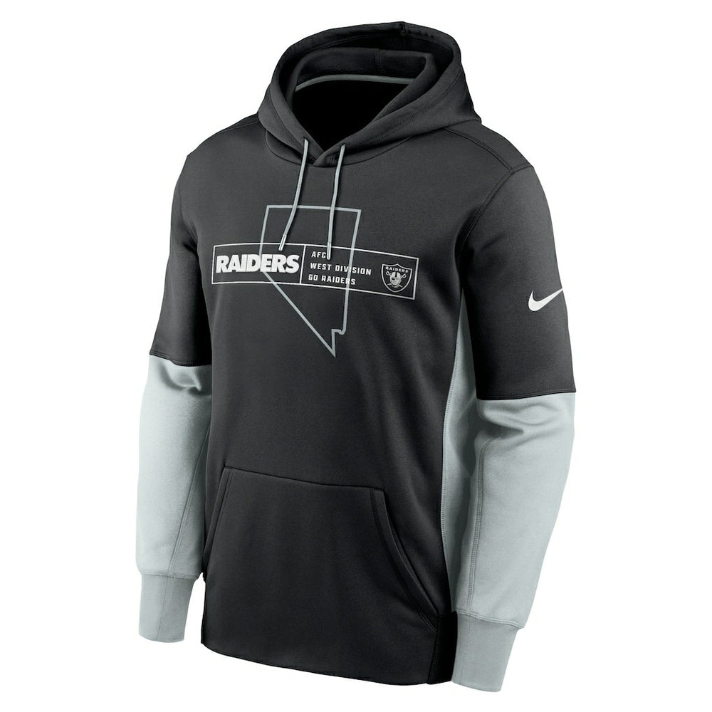 Las Vegas Raiders Nike Color Block Fleece Performance Pullover Hoodie