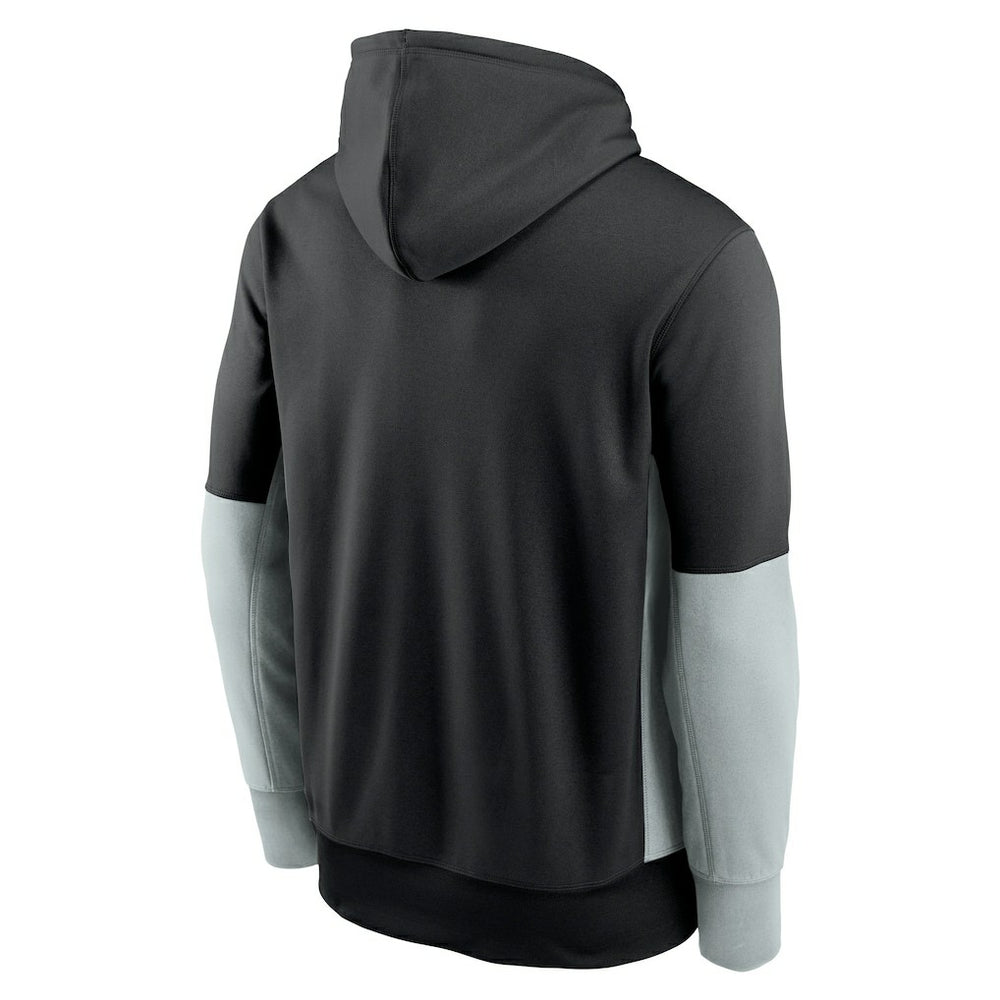 Las Vegas Raiders Nike Color Block Fleece Performance Pullover Hoodie