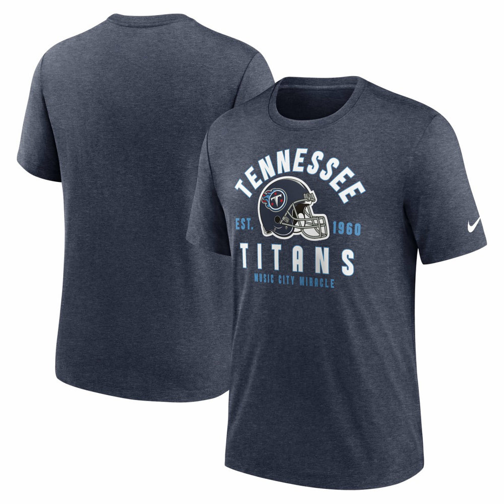 Tennessee Titans Nike Helmet Tri-Blend T-Shirt