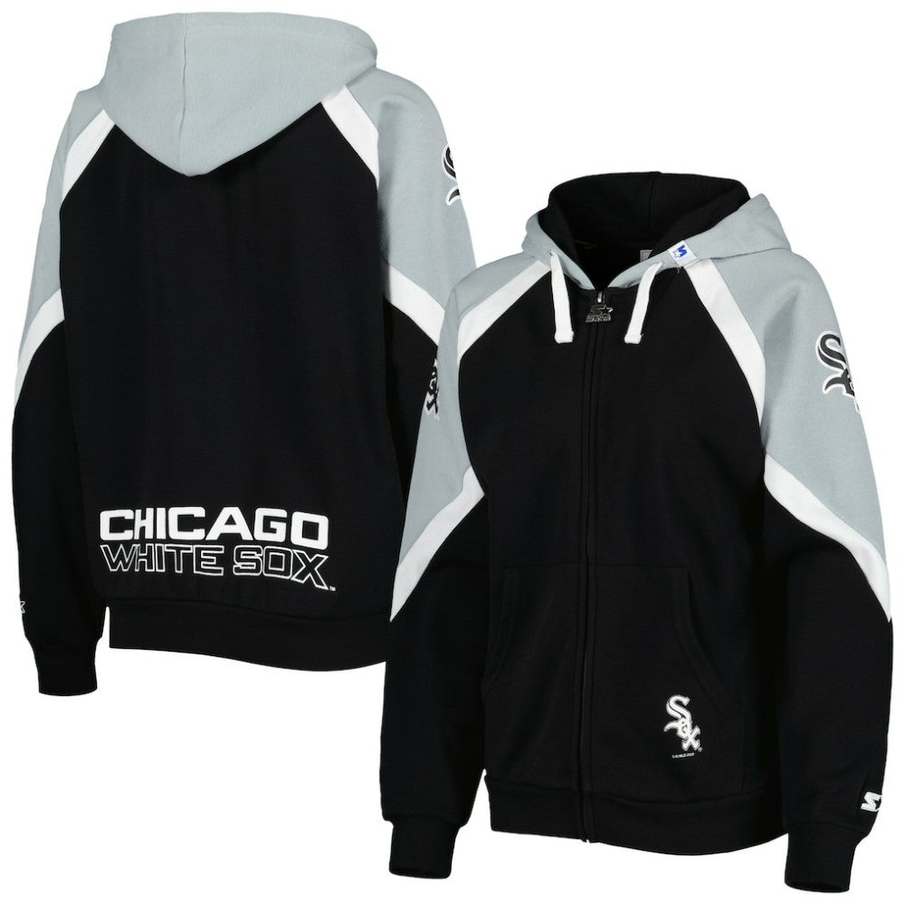 Chicago White Sox Starter Women's Hail Mary Full-Zip Hoodie | MLB Discount
