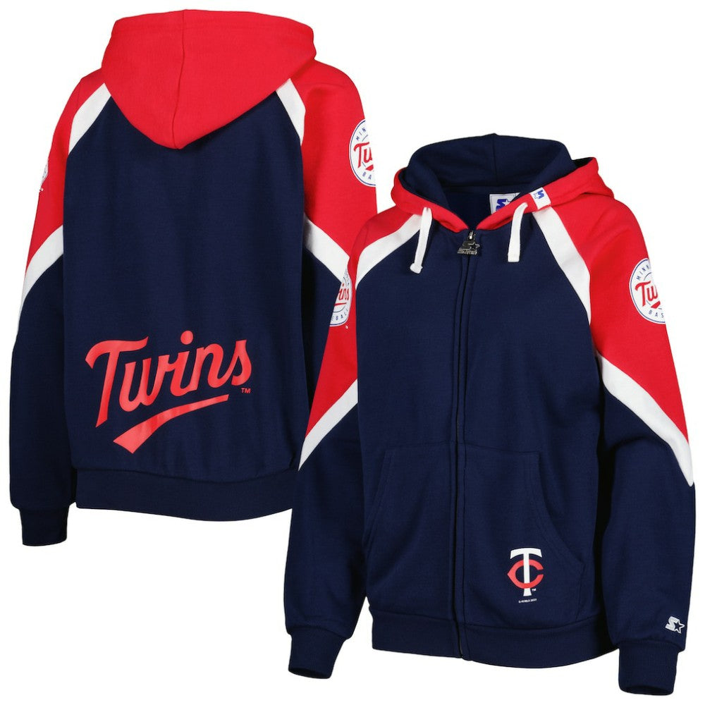 Minnesota Twins Starter Women's Hail Mary Full-Zip Hoodie | MLB Shop