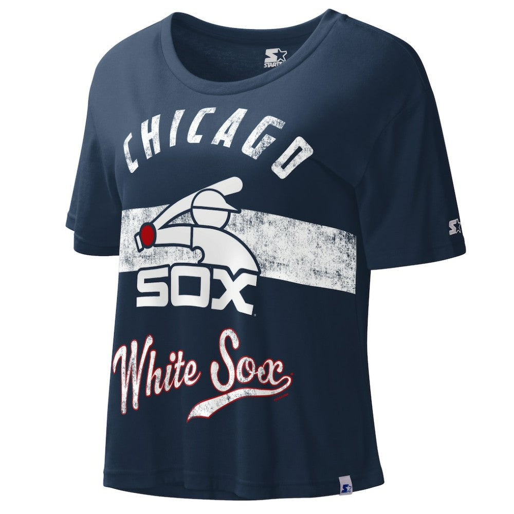 Chicago White Sox Starter Cooperstown Collection Women's Record Setter Crop Top | MLB Discount