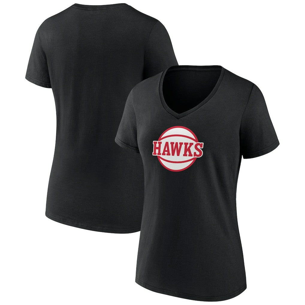 Atlanta Hawks Women's Alternate Logo V-Neck T-Shirt New