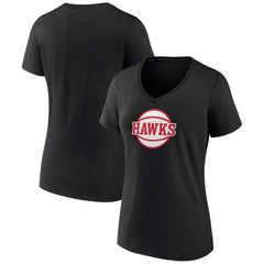 Atlanta Hawks Women's Alternate Logo V-Neck T-Shirt New
