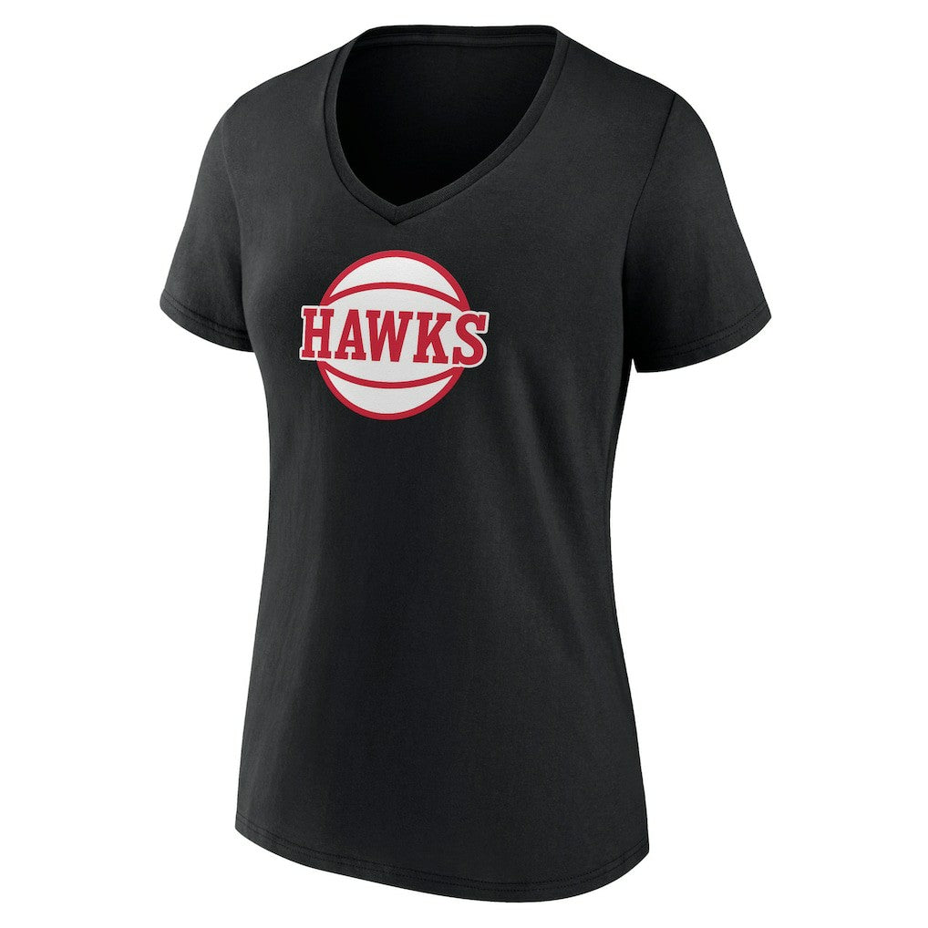 Atlanta Hawks Women's Alternate Logo V-Neck T-Shirt New