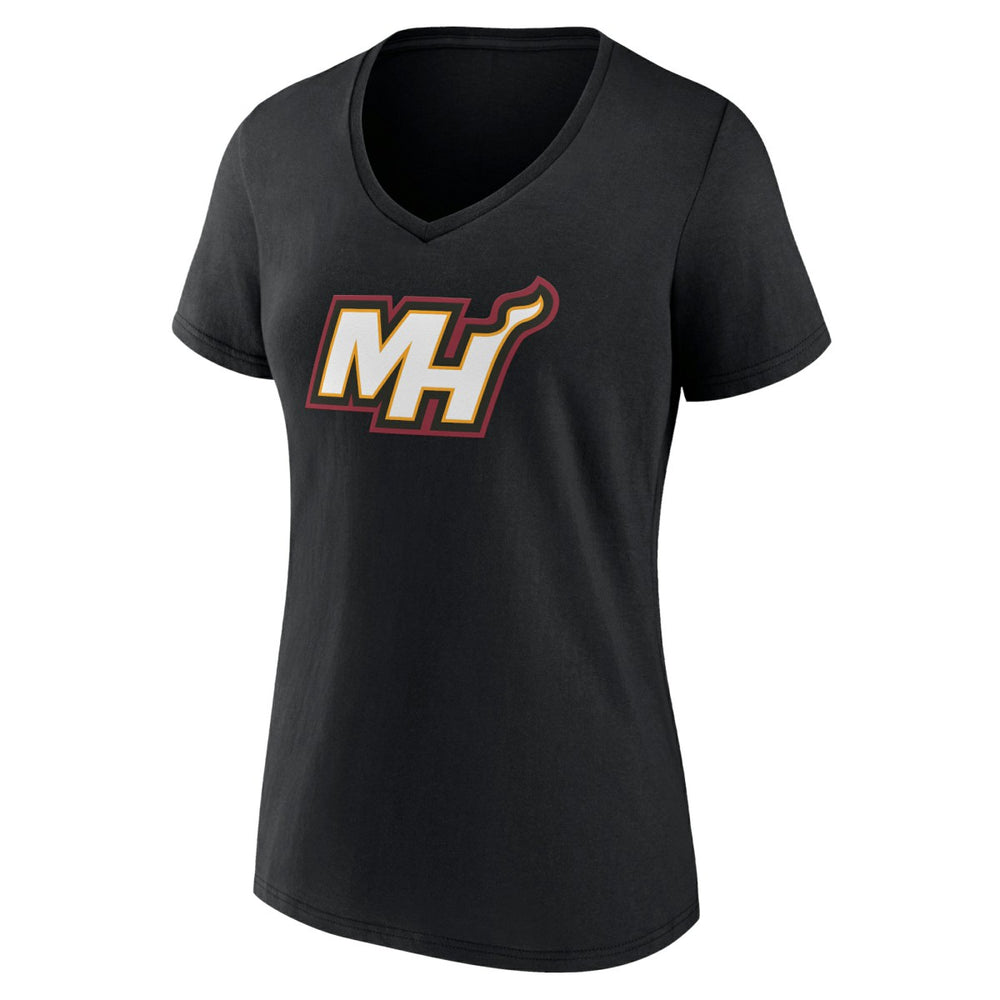Miami Heat Women's Alternate Logo V-Neck T-Shirt New