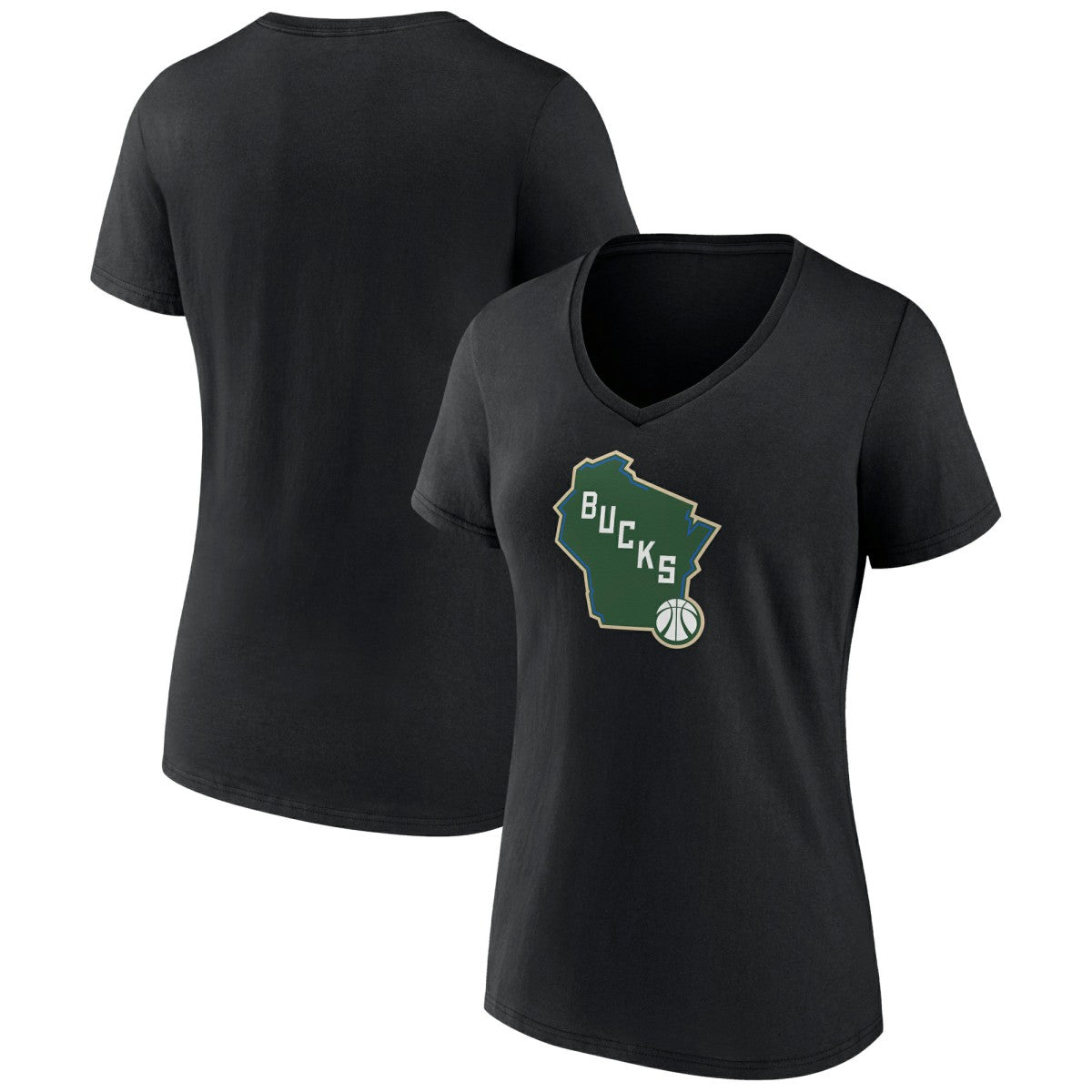 Milwaukee Bucks Women's Alternate Logo V-Neck T-Shirt Online