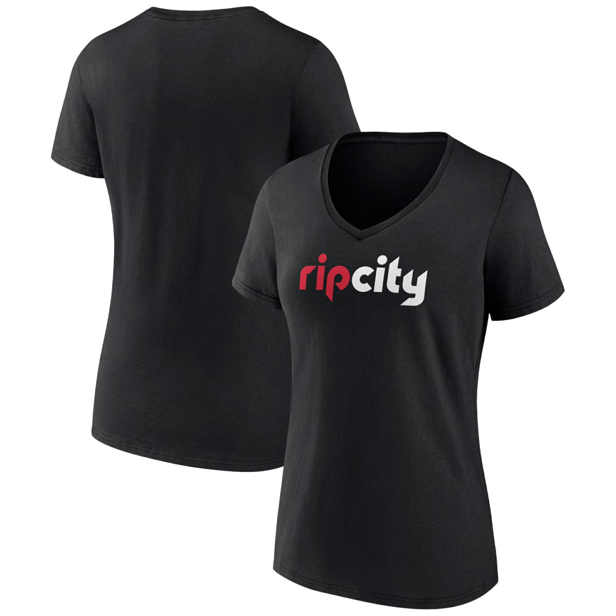 Portland Trail Blazers Women's Alternate Logo V-Neck T-Shirt For Sale