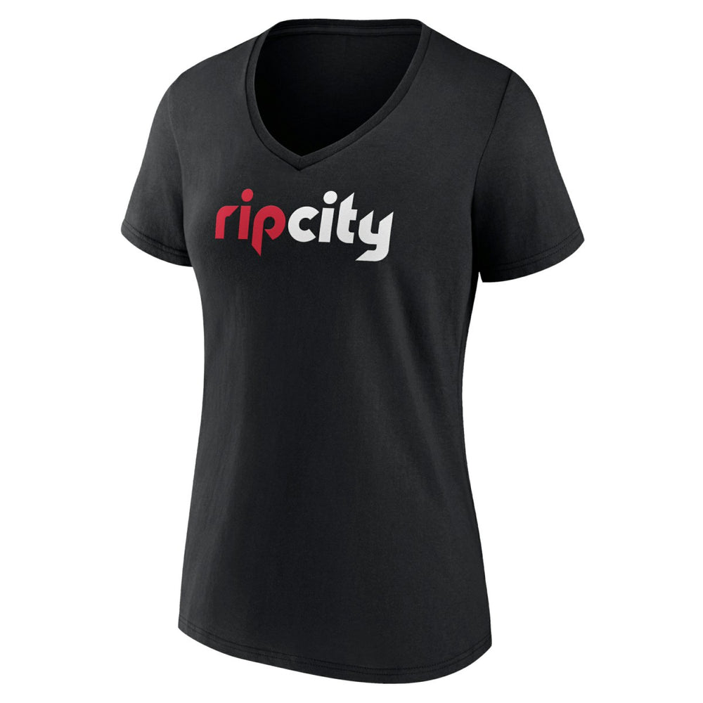 Portland Trail Blazers Women's Alternate Logo V-Neck T-Shirt For Sale