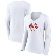 Atlanta Hawks Women's Alternate Logo V-Neck Long Sleeve T-Shirt Discount
