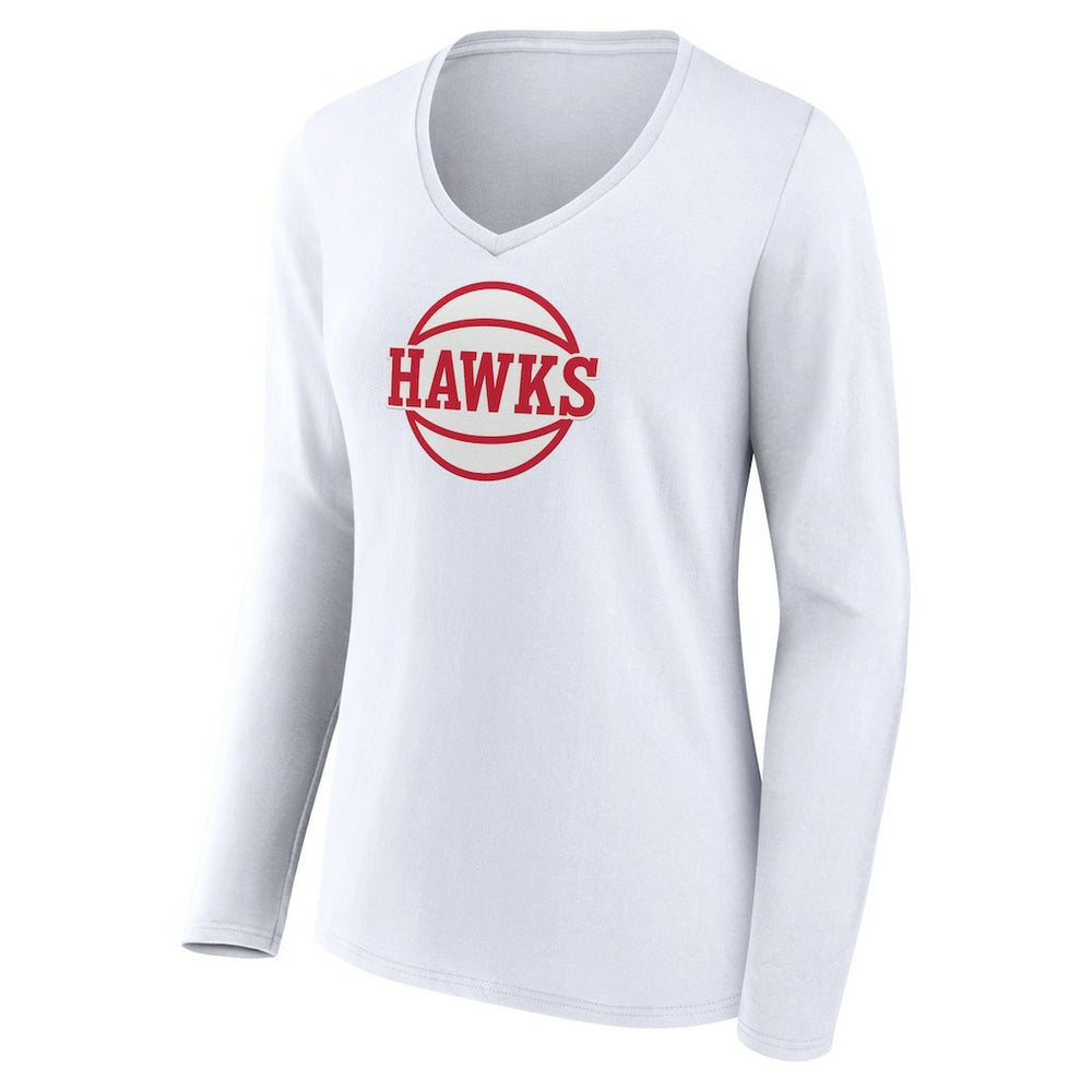 Atlanta Hawks Women's Alternate Logo V-Neck Long Sleeve T-Shirt Discount