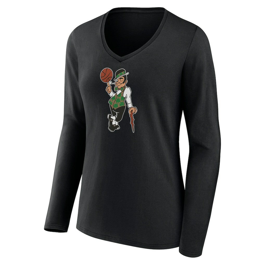 Boston Celtics Women's Alternate Logo V-Neck Long Sleeve T-Shirt On Sale