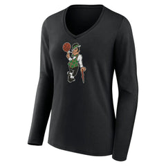 Boston Celtics Women's Alternate Logo V-Neck Long Sleeve T-Shirt On Sale