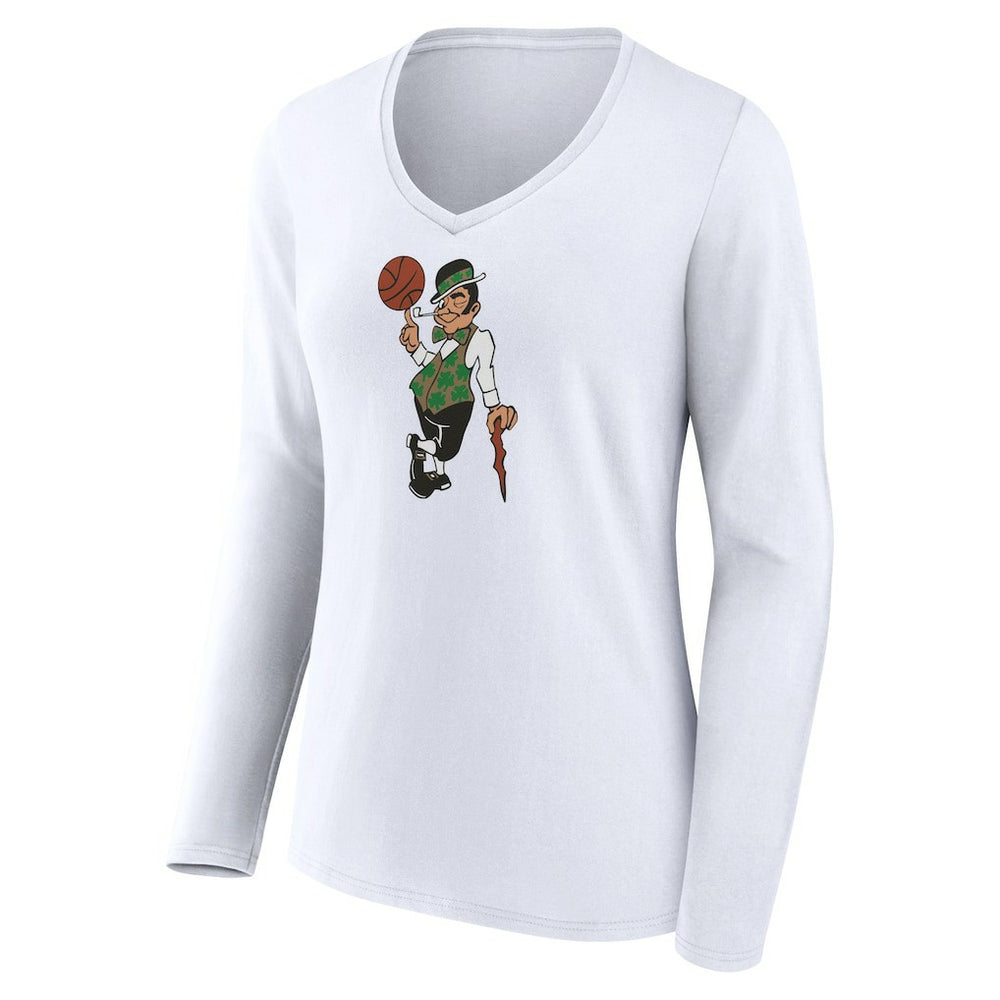 Boston Celtics Women's Alternate Logo V-Neck Long Sleeve T-Shirt On Sale