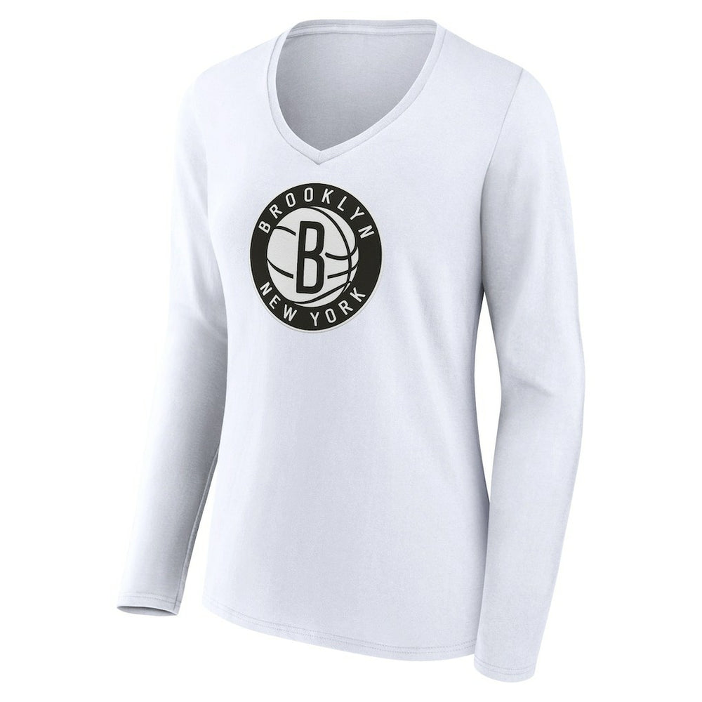 Brooklyn Nets Women's Alternate Logo V-Neck Long Sleeve T-Shirt Online