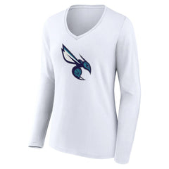 Charlotte Hornets Women's Alternate Logo V-Neck Long Sleeve T-Shirt Online