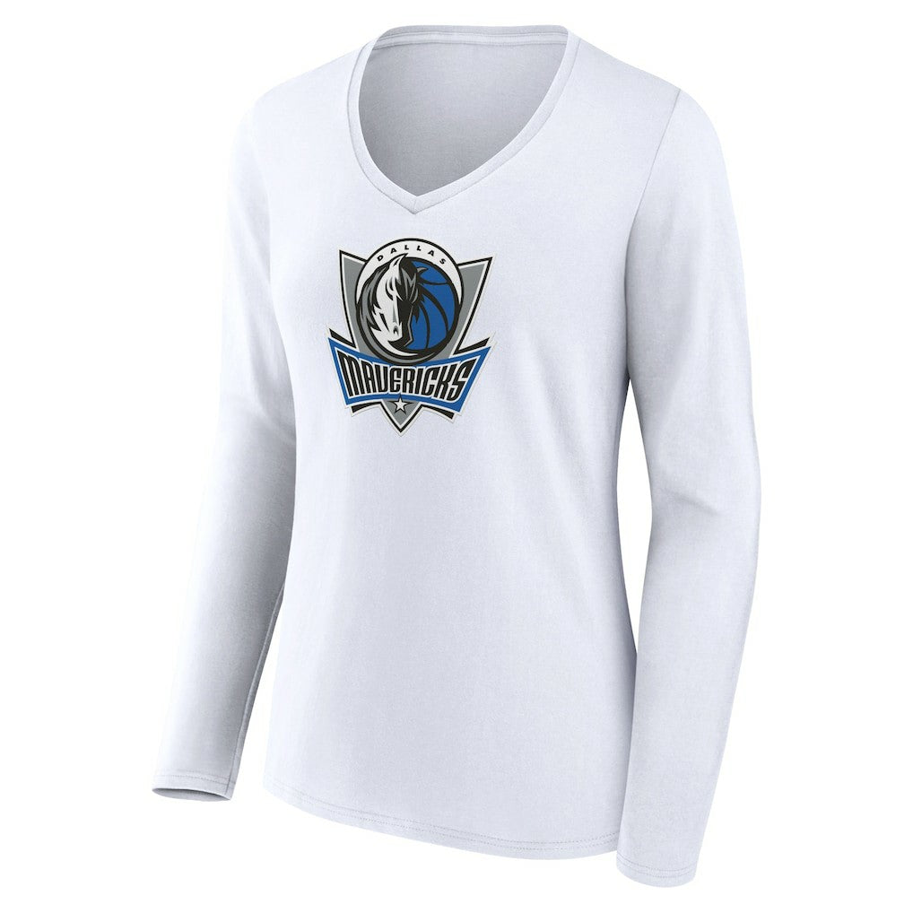 Dallas Mavericks Women's Alternate Logo V-Neck Long Sleeve T-Shirt sale Online