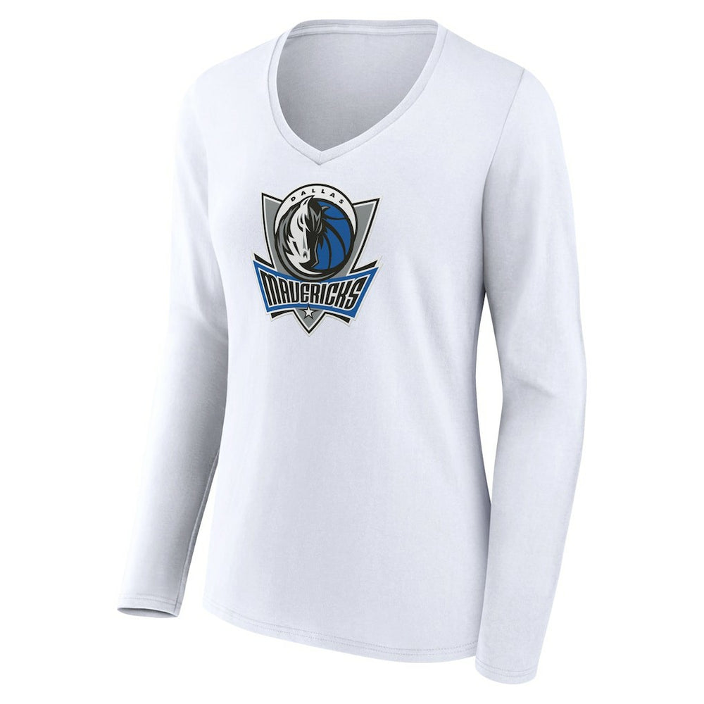 Dallas Mavericks Women's Alternate Logo V-Neck Long Sleeve T-Shirt sale Online