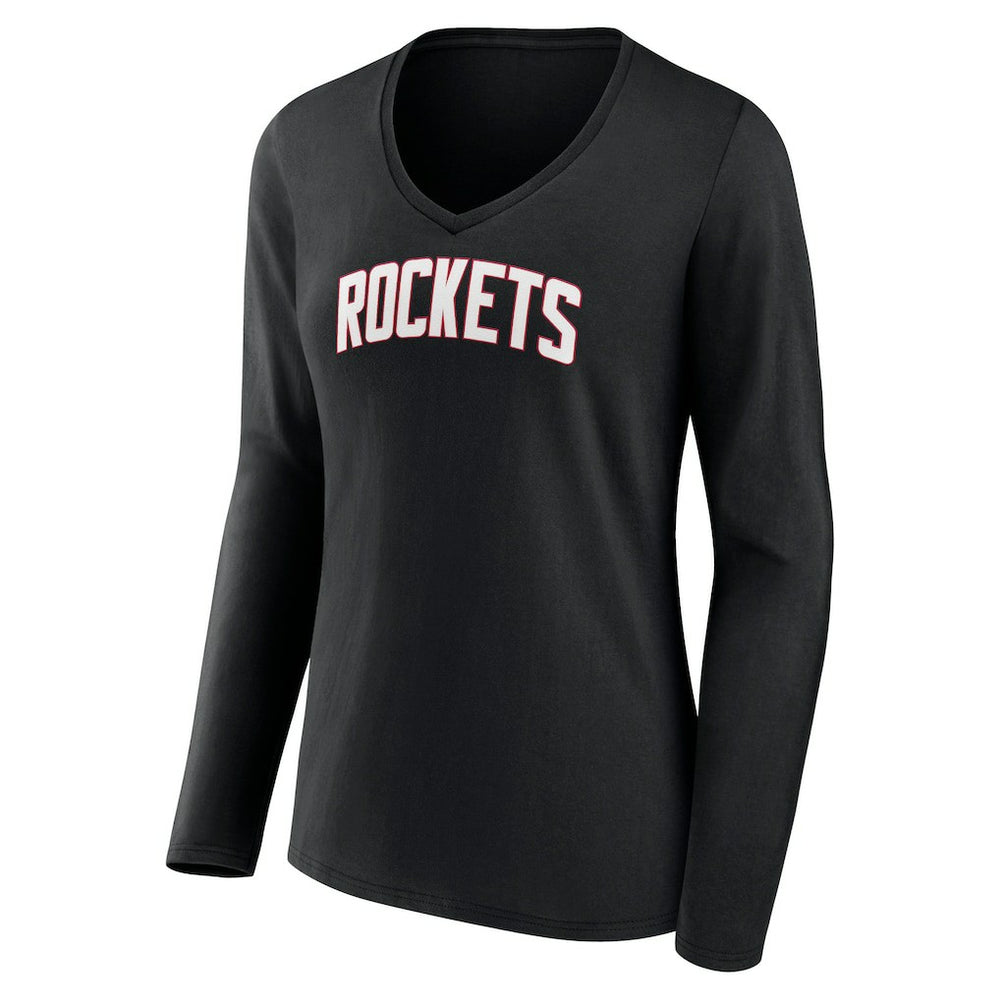 Houston Rockets Women's Alternate Logo V-Neck Long Sleeve T-Shirt For Sale