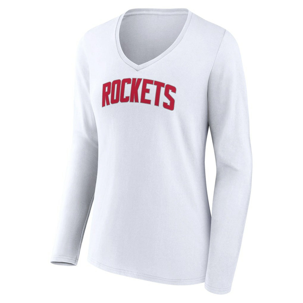 Houston Rockets Women's Alternate Logo V-Neck Long Sleeve T-Shirt Outlet