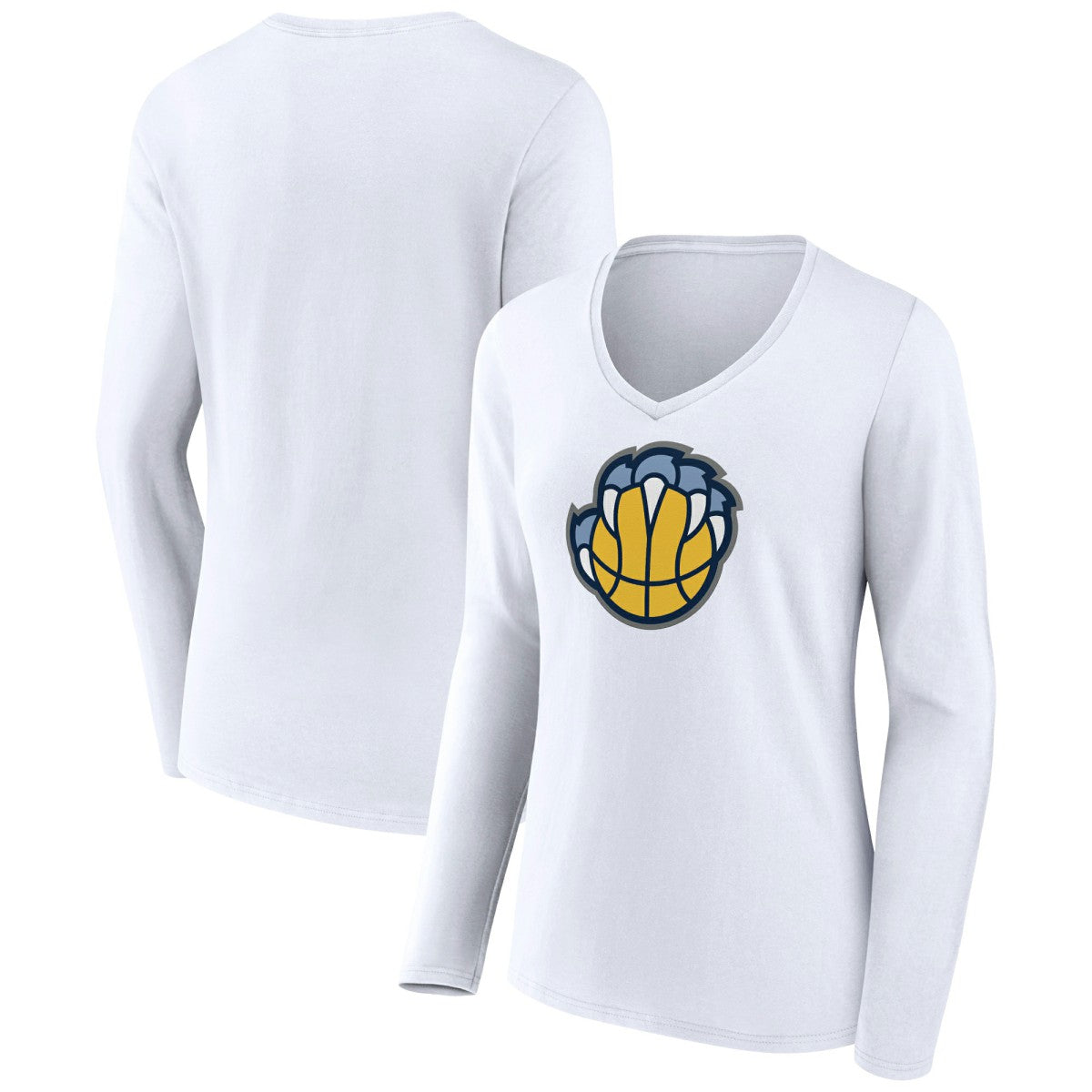 Memphis Grizzlies Women's Alternate Logo V-Neck Long Sleeve T-Shirt Online