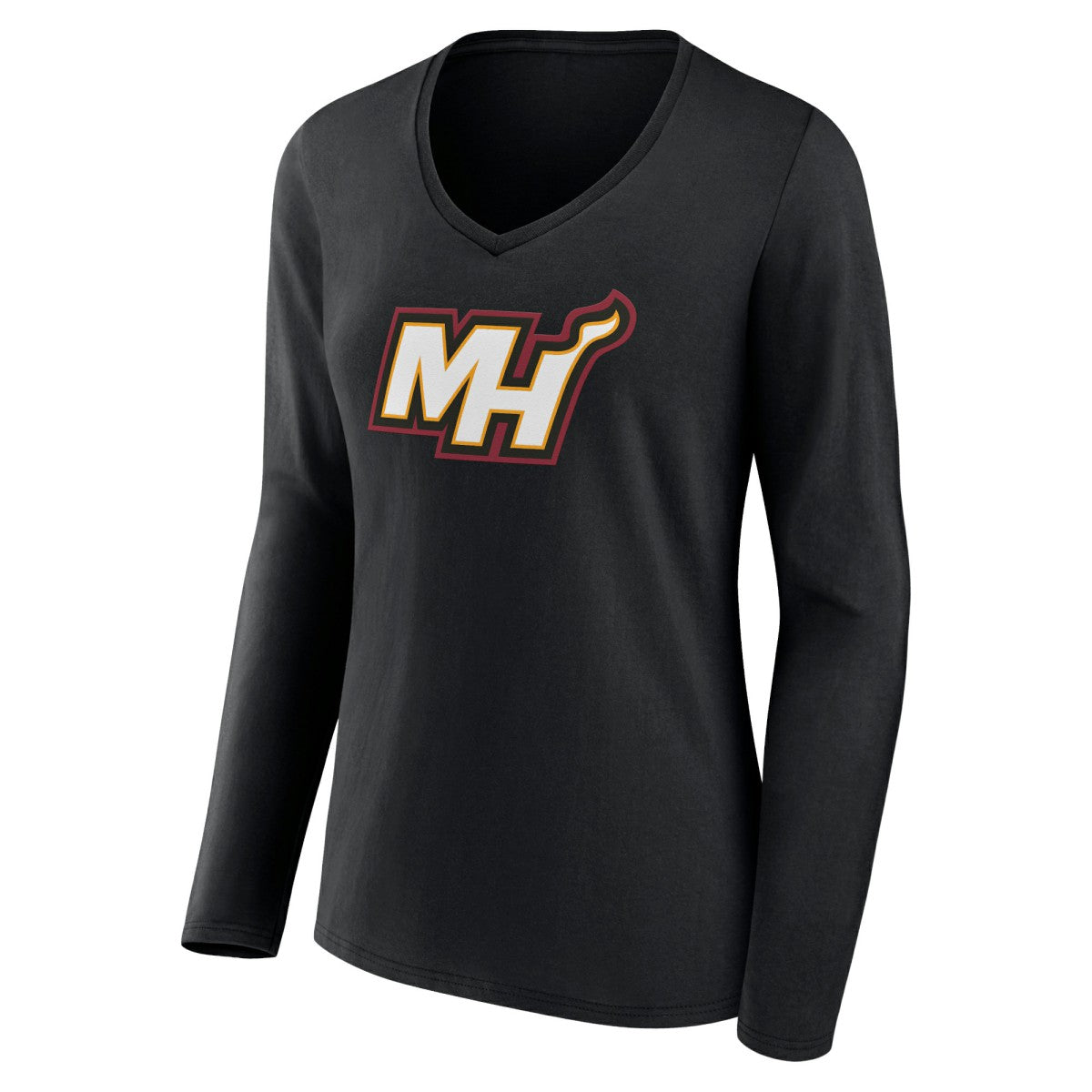 Miami Heat Women's Alternate Logo V-Neck Long Sleeve T-Shirt Discount