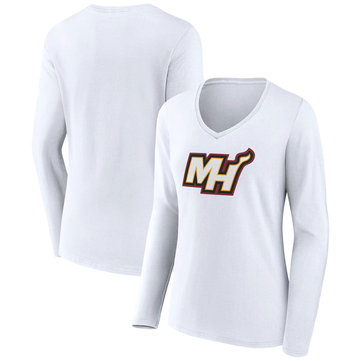Miami Heat Women's Alternate Logo V-Neck Long Sleeve T-Shirt Discount