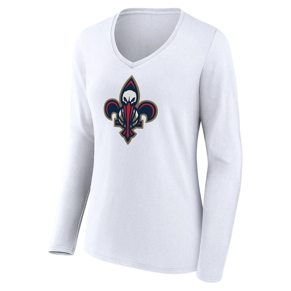 New Orleans Pelicans Women's Alternate Logo V-Neck Long Sleeve T-Shirt For Sale