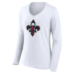 New Orleans Pelicans Women's Alternate Logo V-Neck Long Sleeve T-Shirt For Sale