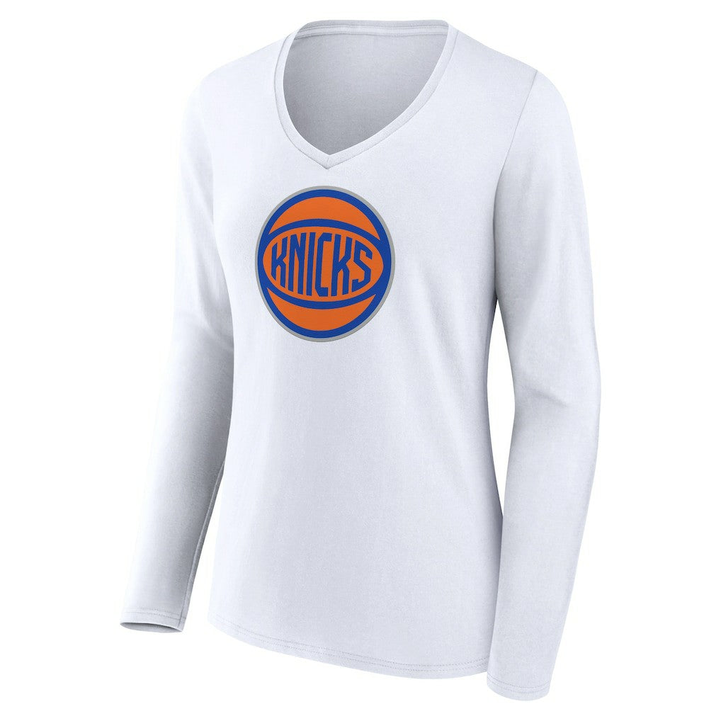 New York Knicks Women's Alternate Logo V-Neck Long Sleeve T-Shirt Online