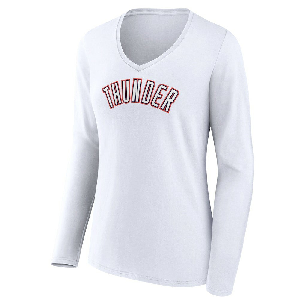 Oklahoma City Thunder Women's Alternate Logo V-Neck Long Sleeve T-Shirt Online