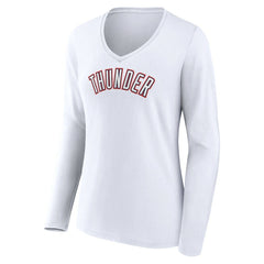 Oklahoma City Thunder Women's Alternate Logo V-Neck Long Sleeve T-Shirt Online