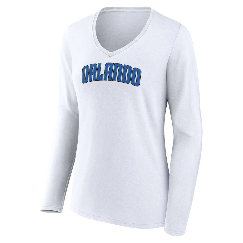 Orlando Magic Women's Alternate Logo V-Neck Long Sleeve T-Shirt On Sale