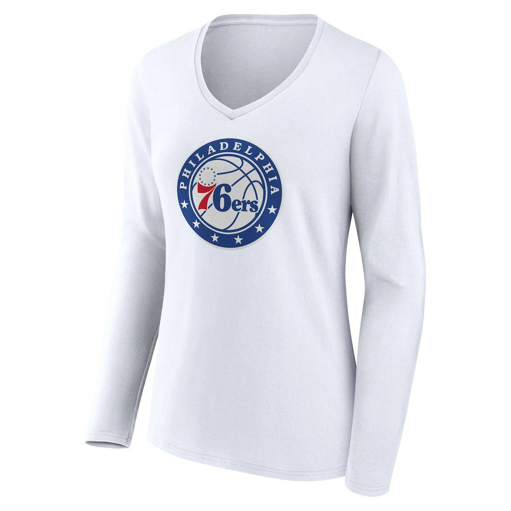 Philadelphia 76ers Women's Alternate Logo V-Neck Long Sleeve T-Shirt Online