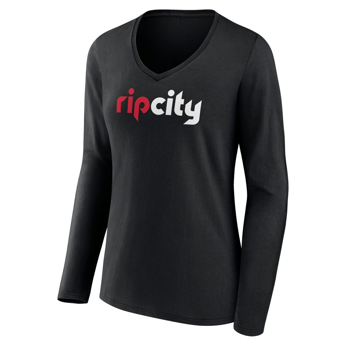 Portland Trail Blazers Women's Alternate Logo V-Neck Long Sleeve T-Shirt Discount