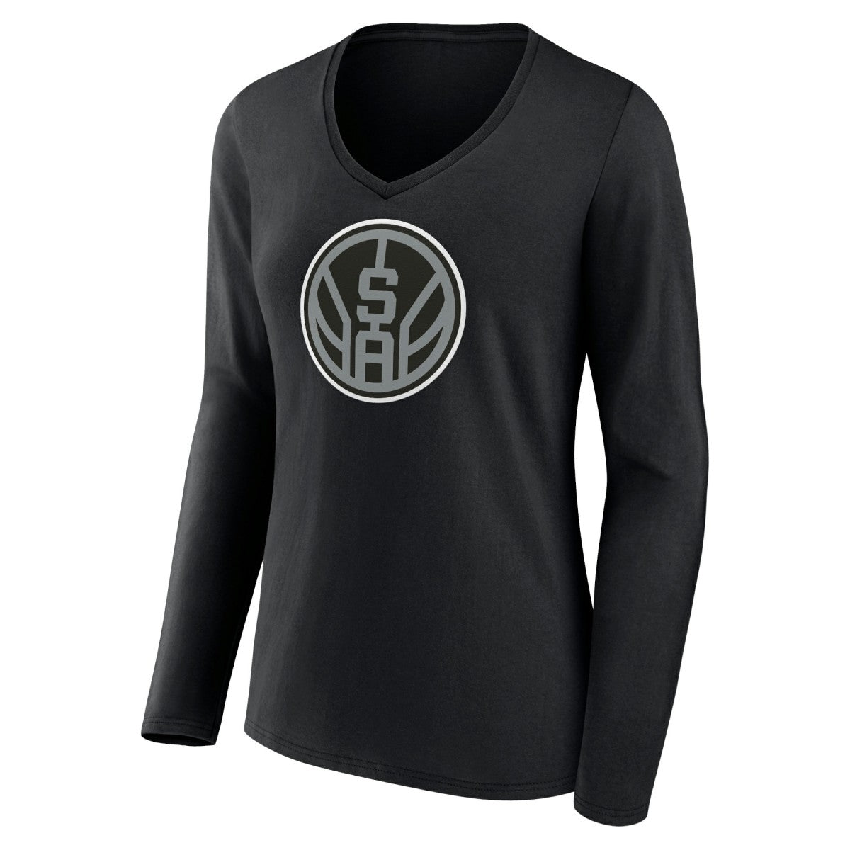 San Antonio Spurs Women's Alternate Logo V-Neck Long Sleeve T-Shirt Outlet