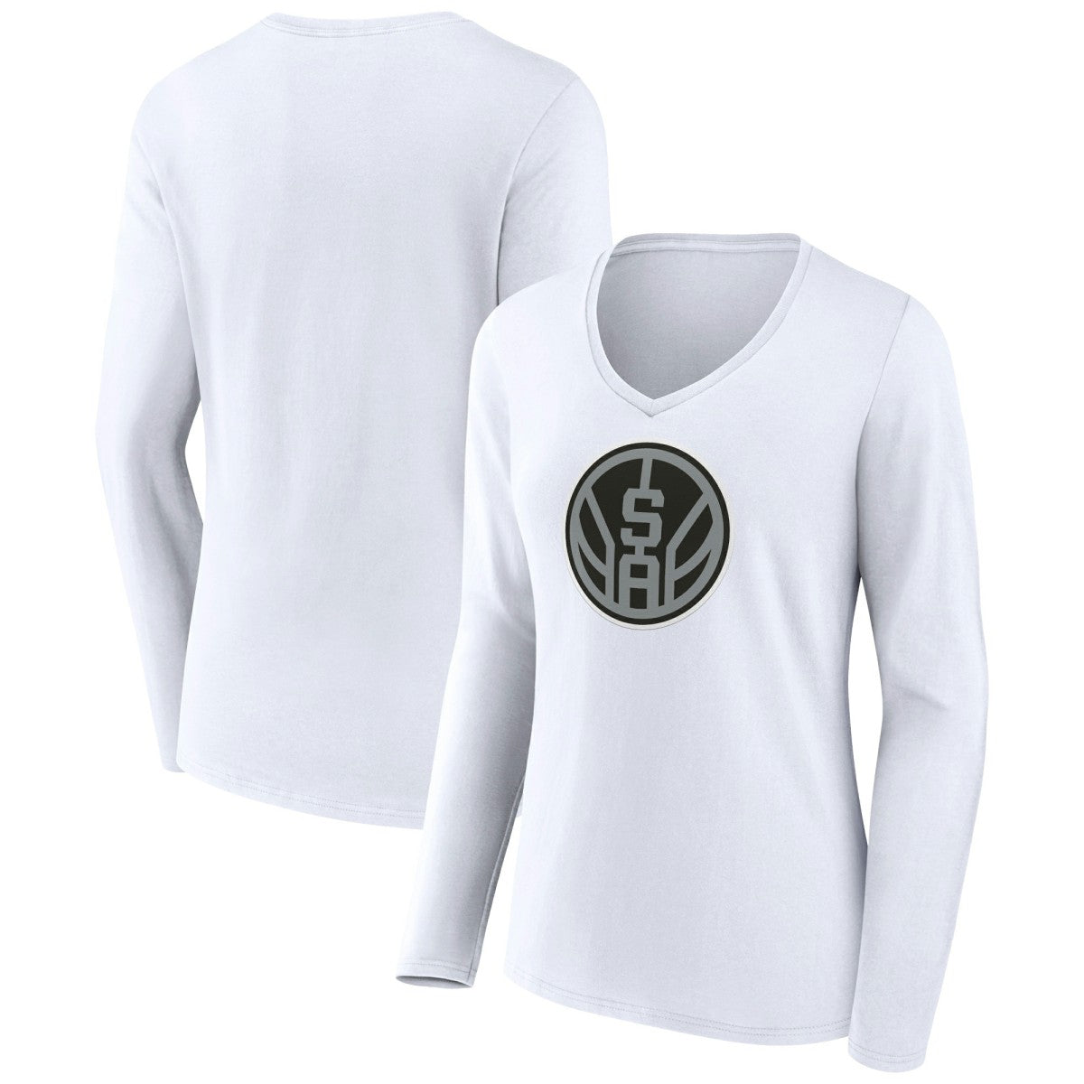 San Antonio Spurs Women's Alternate Logo V-Neck Long Sleeve T-Shirt Online