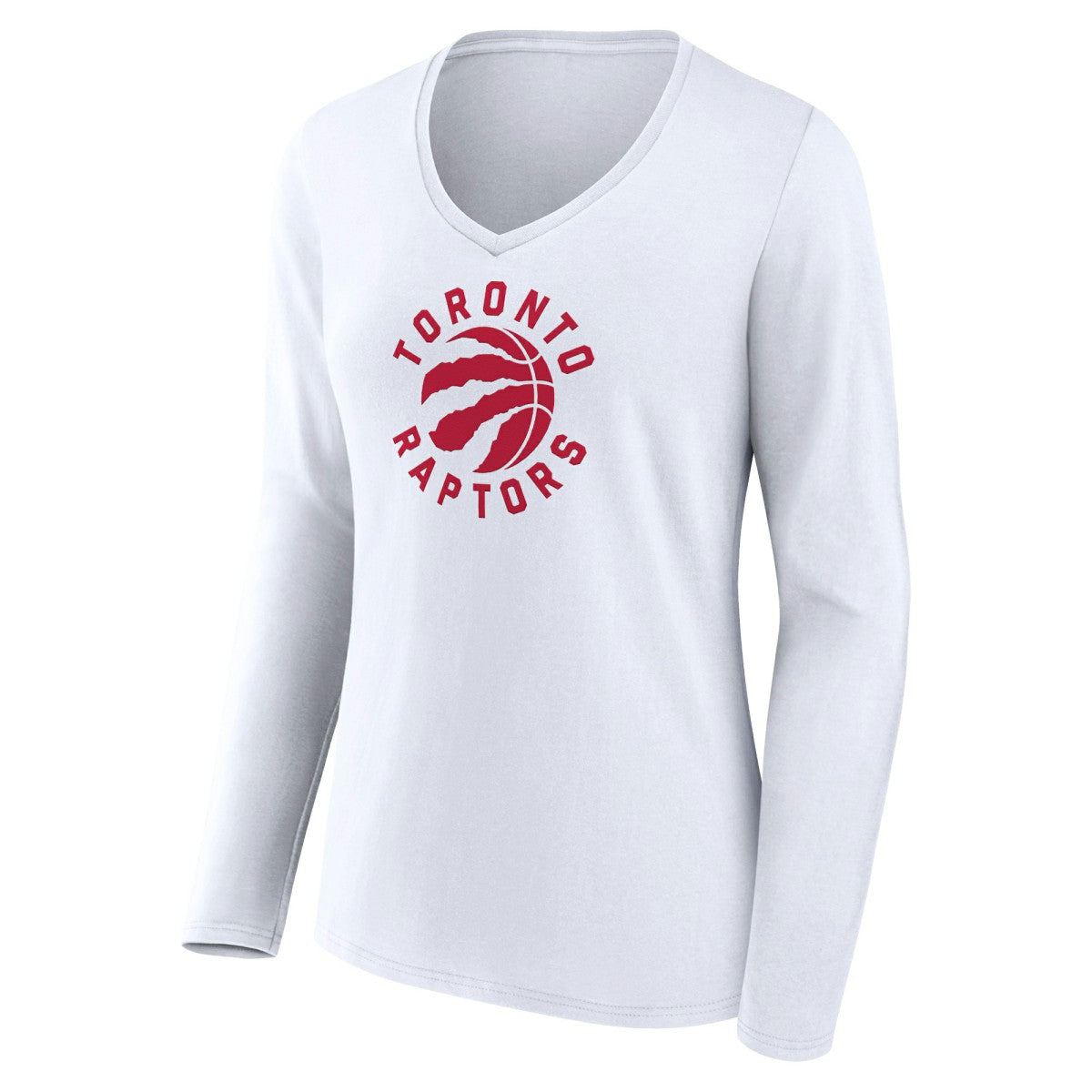 Toronto Raptors Women's Alternate Logo V-Neck Long Sleeve T-Shirt Discount