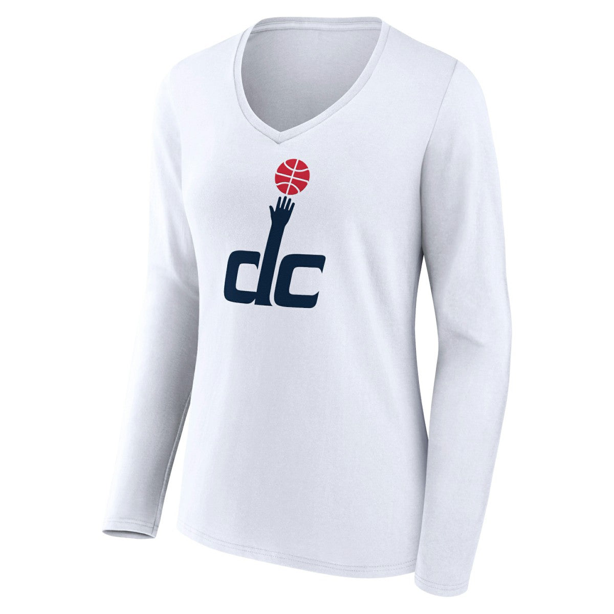 Washington Wizards Women's Alternate Logo V-Neck Long Sleeve T-Shirt On Sale
