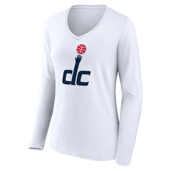 Washington Wizards Women's Alternate Logo V-Neck Long Sleeve T-Shirt On Sale
