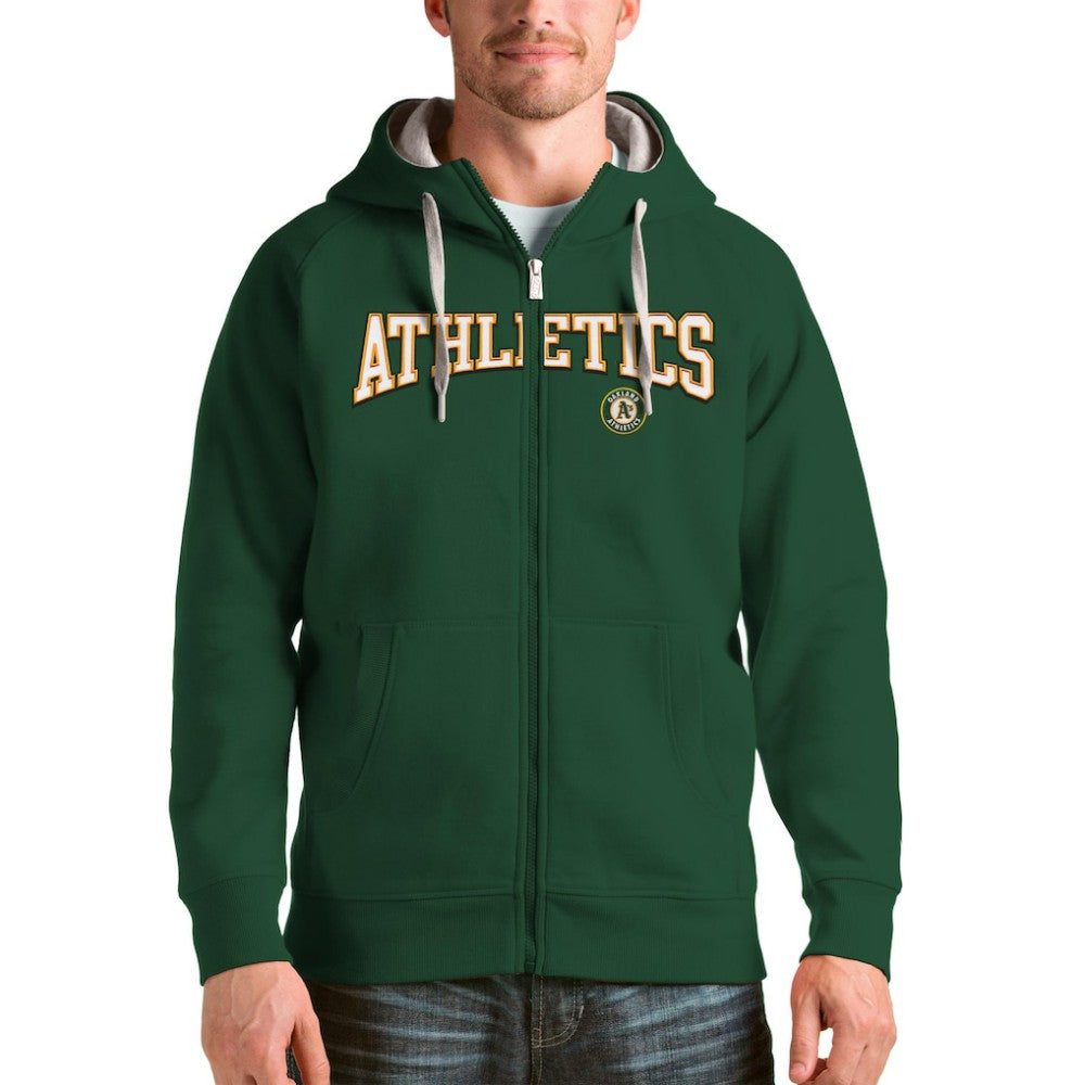 Athletics Antigua Team Logo Victory Full-Zip Hoodie | MLB New