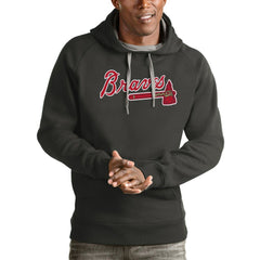 Atlanta Braves Antigua Victory Pullover Team Logo Hoodie | MLB US