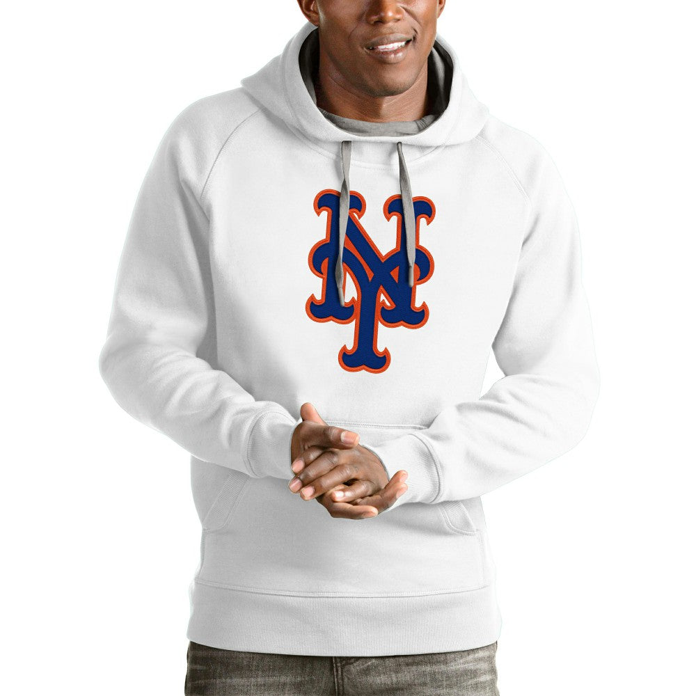 New York Mets Antigua Victory Pullover Team Logo Hoodie | MLB Outlet