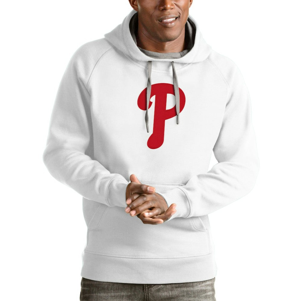 Philadelphia Phillies Antigua Victory Pullover Team Logo Hoodie | MLB Outlet