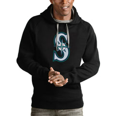 Seattle Mariners Antigua Victory Pullover Team Logo Hoodie | MLB Discount