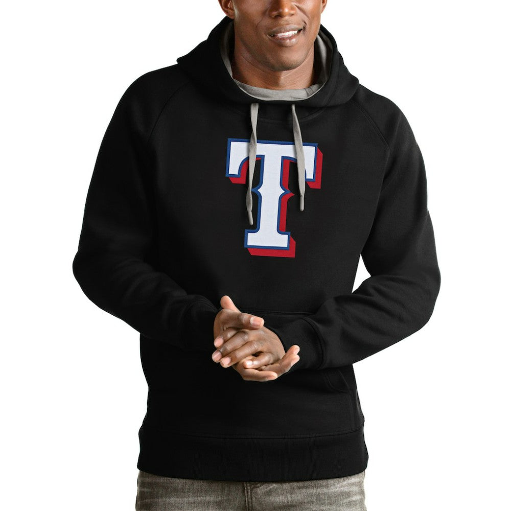 Texas Rangers Antigua Victory Pullover Team Logo Hoodie | MLB Shop