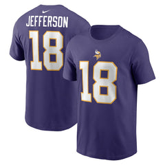 Minnesota Vikings Nike Justin Jefferson  Classic Player Name & Number T-Shirt