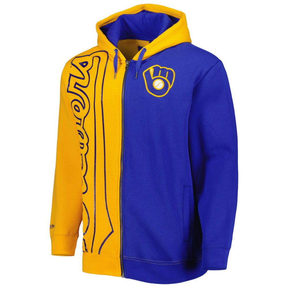 Milwaukee Brewers Mitchell & Ness Fleece Full-Zip Hoodie | MLB For sale