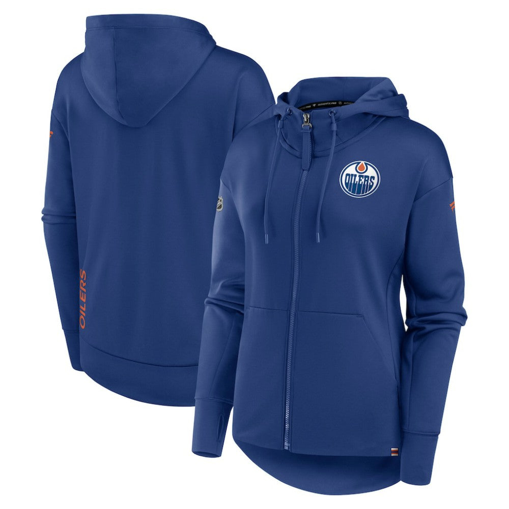 Edmonton Oilers Fanatics Women's Authentic Pro Scuba Full-Zip Hoodie Discount