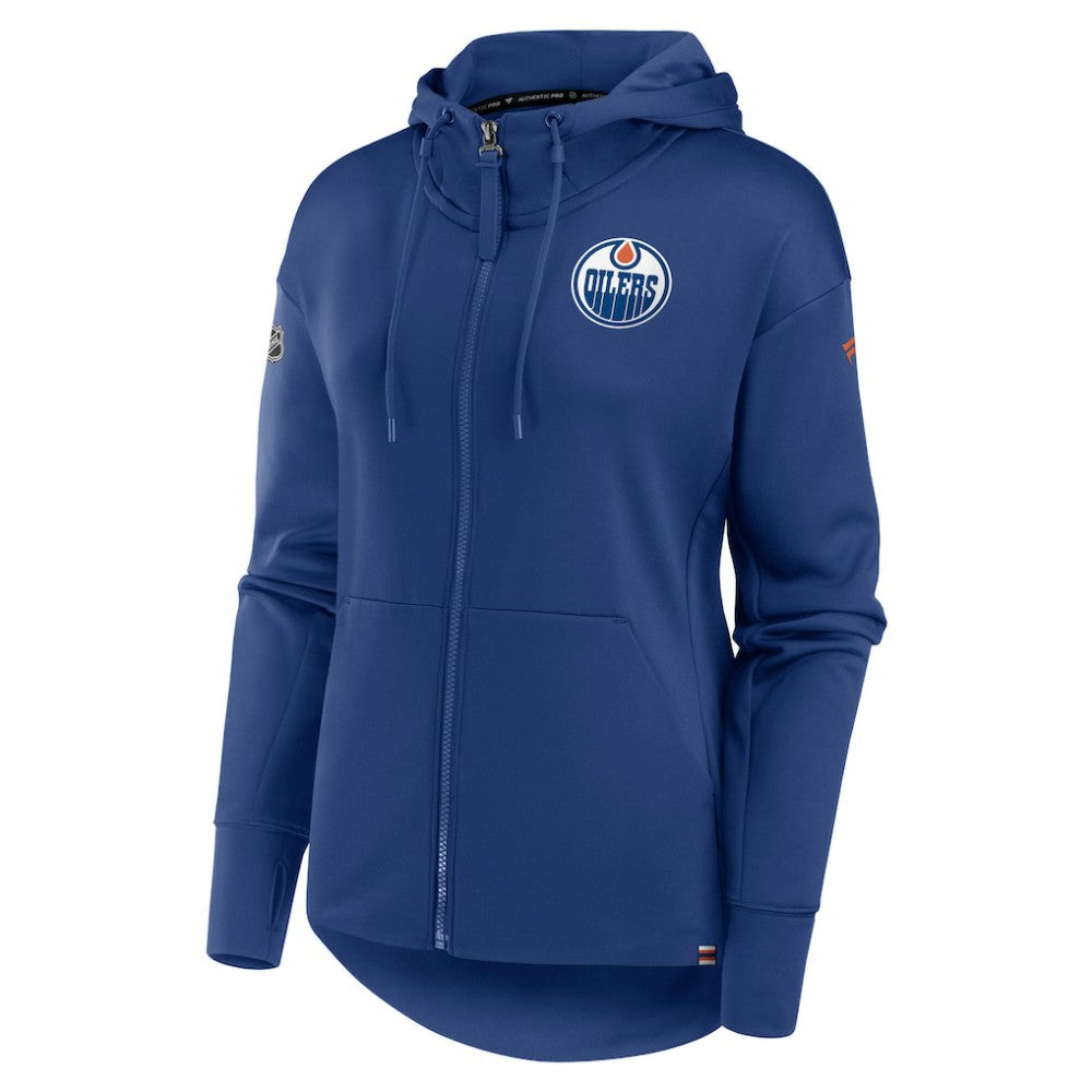 Edmonton Oilers Fanatics Women's Authentic Pro Scuba Full-Zip Hoodie Discount